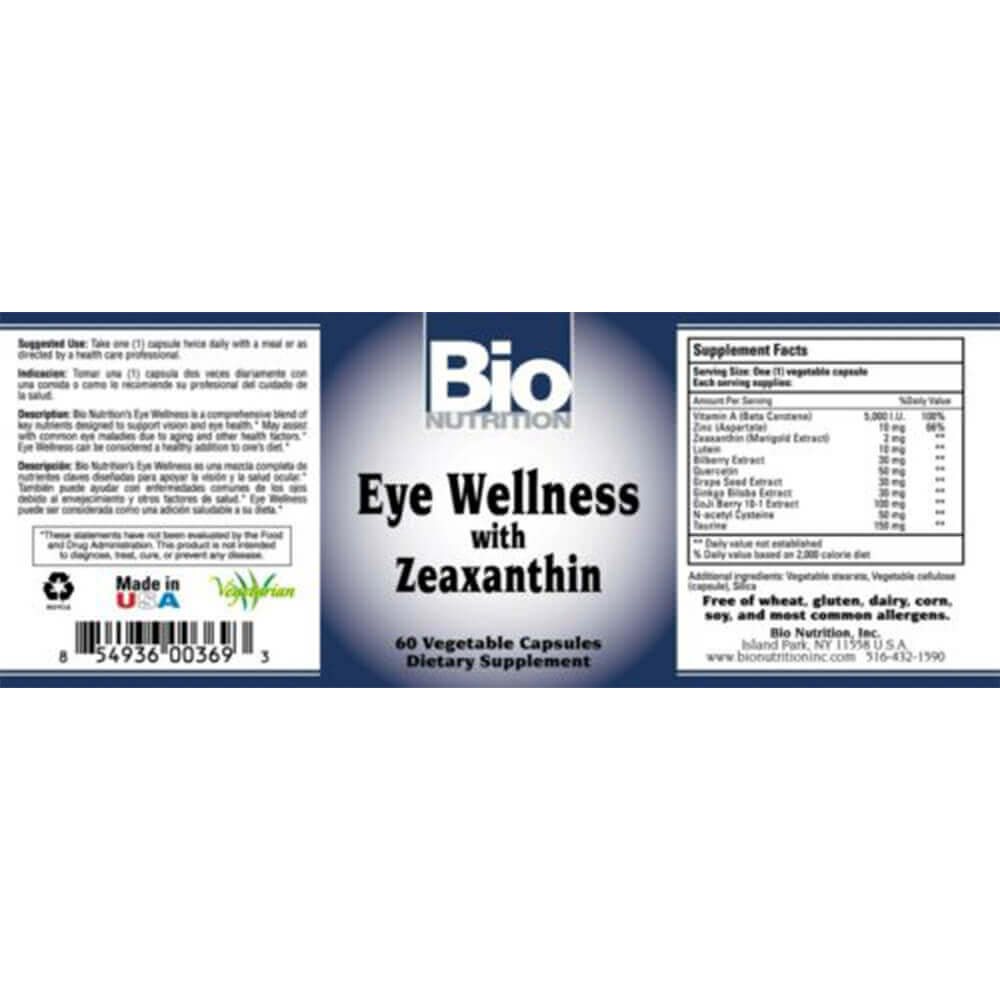 Eye Wellness with Zeaxanthin