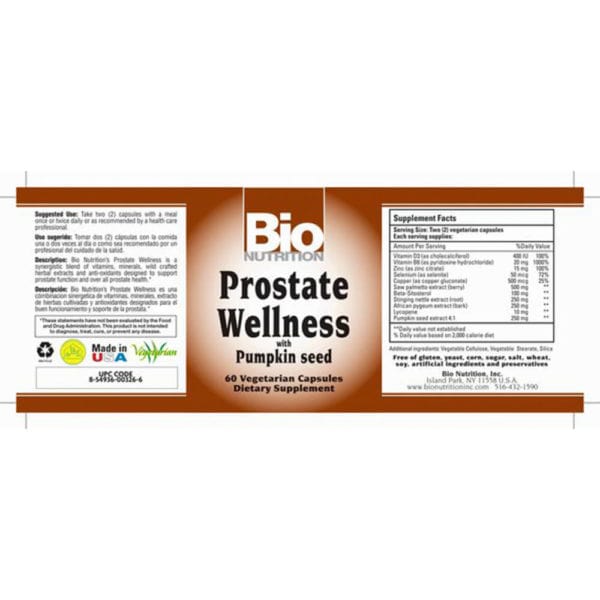 Prostate Wellness pumpkin seed